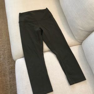 Lululemon, olive green yoga pants, size 6